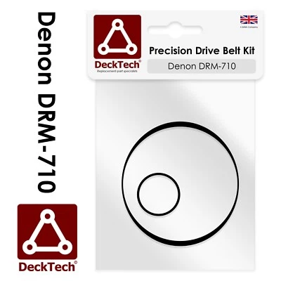 DeckTech® Replacement Belts for Denon Cassette Deck DRM-710 DRM710 DRM 710 - Image 1 of 3