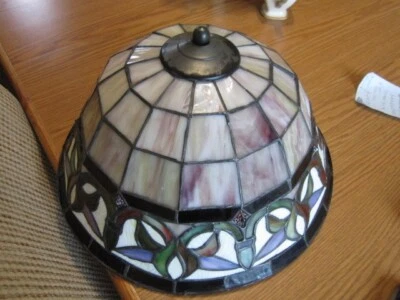 Pantalla de lámpara multicolor vitral estilo Tiffany 14" x 8” Foto 1 de 4