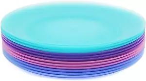 KOXIN-KARLU 10-Inch Plastic Dinner Plates Reusable Plates Picnic Plates | Set of - Picture 1 of 12
