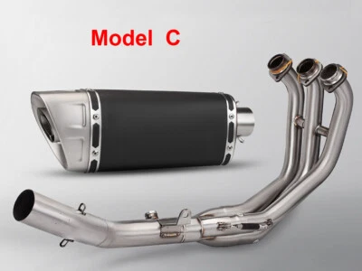  Silenciador tubo de escape delantero sistema completo negro para Yamaha MT-09 FZ09 2021-2024 Foto 1 de 2