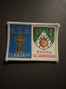 Welsh Scouting District Double Badge South Glamorgan Llandaff Cloth Badge UK - Picture 1 of 4
