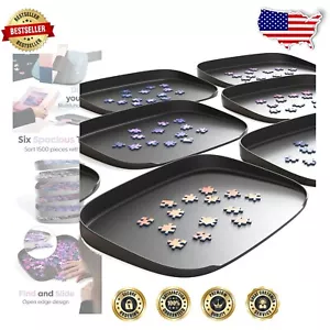Premium Puzzle Sorting Trays with Lid Stand - Set of 6 for Easy Organization - Picture 1 of 8