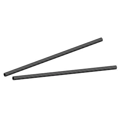 2Pcs Carbon Fiber Round Tube 6mm x 4mm x 200mm 3K Roll Wrapped for RC Airplane - Image 1 of 4