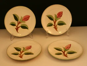 1940s Stangl Pottery Prelude Pattern 6 1/4" Round Plates Set of 4 - Picture 1 of 7