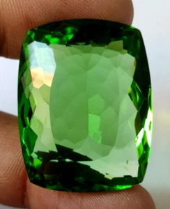 83.80 Ct. Large Green Peridot Cushion Cut Loose Gemstone Gift for Birthday/Her - Picture 1 of 6