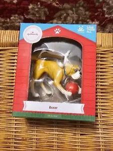 Neu im Karton Hallmark Weihnachtsschmuck Boxer Hund Rettet sie alle - Bild 1 von 3