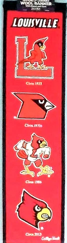 Louisville Cardinals 8 x 32 in College Vault Evolution Wool Banner New Fanatics Cover