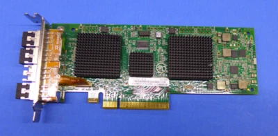 Adaptador de bus host Qlogic QLE2564L de cuatro puertos de fibra de 8 GB perfil bajo PX4810404-01 Foto 1 de 4