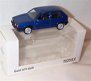 Volkswagen Golf GTI G60 1990 in Metallic Blue 1-43 scale new in box Norev - Picture 1 of 4