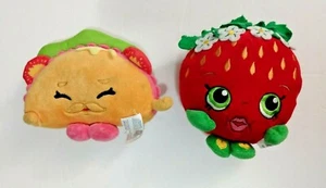 6" Plush STRAWBERRY & TACO Shopkins Stuffed Animal Toy - Picture 1 of 6