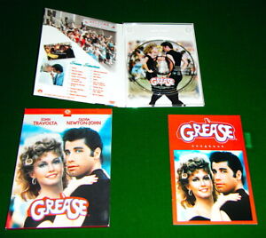 GREASE DVD Video COMPLETE SET Songbook John Travolta, OLIVIA NEWTON JOHN, V.G.
