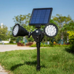 Solar Spot Light Garden Yard Lamp Outdoor Landscape Motion Sensor Spotlight F3M2 - Picture 1 of 12