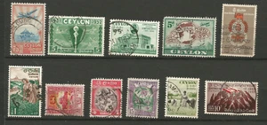 1950/70 Ceylan Colonie Britannique 11 timbres oblitérés /TR5063 - Bild 1 von 1