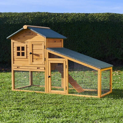 RABBIT GUINEA PIG HUTCH HUTCHES RUN RUNS LARGE 2 TIER DOUBLE LODGE FERRET NEW +