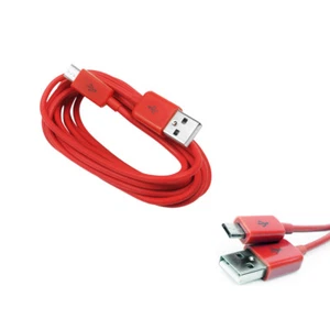 100 6FT MICRO USB DATA SYNC CHARGER CABLE RED DROID HTC EVO ONE NEXUS KINDLE - Picture 1 of 1
