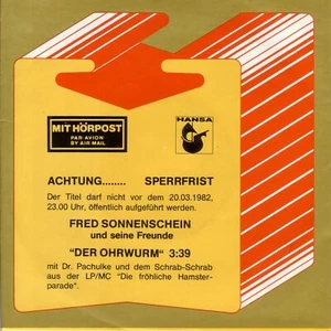 Fred Sonnenschein und seine Freunde - Der Ohrwurm: rare Hansa Promo-Single (7") - Bild 1 von 2