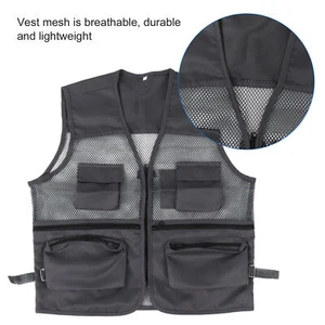 Military Vest Breathable Multi Pocket Mesh Fishing Vest For Outdoor - Picture 1 of 55