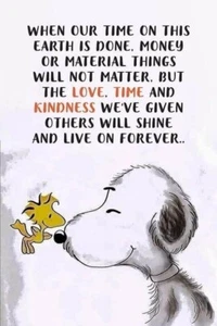 Magnete frigorifero Snoopy Inspirational 3 1/2""x 4 1/2"" Made in USA - Foto 1 di 1