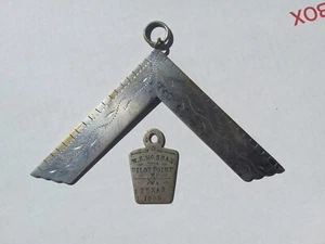 2 Antique Freemason Collect Pendant Occult Theosophy Medal Secret Society Vintag - Picture 1 of 5