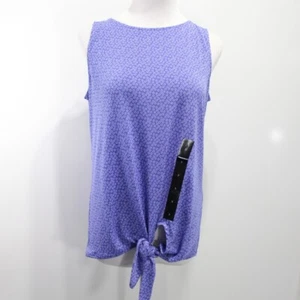 Camiseta sin mangas Banana Republic Factory para mujer S azul lunares círculos elásticos - Imagen 1 de 7