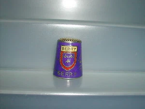 * Dé à coudre émail Thimble - BLASON BERRY - Picture 1 of 1