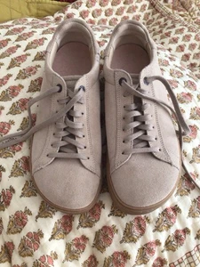 🦋Birkenstock Bend Low Trainers Beige Suede Leather 4/37 Regular Fit🦋 - Picture 1 of 9