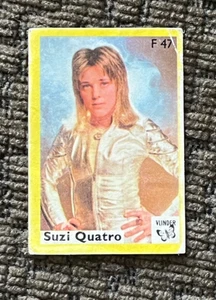 Suzi Quatro Pop Rock Music Vintage Vlinder Matchbox Label - Picture 1 of 1