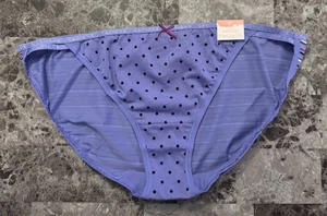 CACIQUE LANE BRYANT 14/16 GEPUNKTET GESTREIFT DOPPELSTRING TRÄGER BIKINI HÖSCHEN - Bild 1 von 3