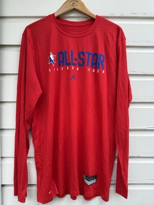 Limited Nike Air Jordan NBA Chicago 2020 All Star Tee Red Size XL - Image 1 of 4