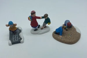Dept 56 Christmas in the City Series Sidewalk Games #59422 Set of 3 NO BOX - Picture 1 of 8