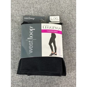 NUEVO West Loop Mujer NEGRO Sin Costuras LEGGINGS Malla Tobillo L/XL 10-16 - Imagen 1 de 4