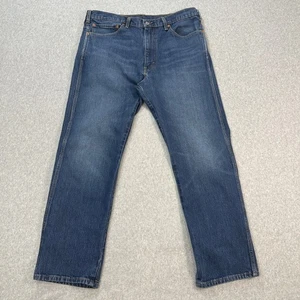 Levi's Jeans Mens W38 L32 Blue Medium Wash High Rise Straight Leg Relaxed Fit - Picture 1 of 9