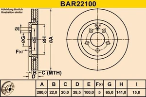 2x Barum BAR22100 Bremsscheiben Vorne für VW GOLF III (1H1) CORRADO (53I) - Bild 1 von 10