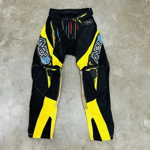 Answer Racing James Stewart Collection Pants Black Yellow Size 26 Motocross ANSR - Picture 1 of 9