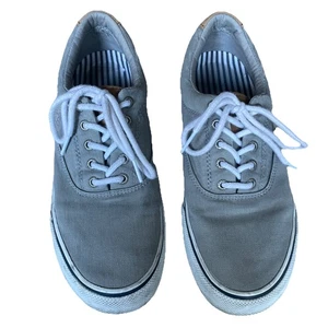 Sperry Schuhe Sneaker Herren 10 grau weiß hellbraun Schnürschuhe Freizeit adrette Küste - Bild 1 von 9