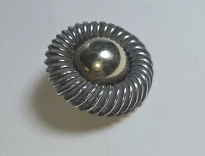 Vintage David Yurman Sterling Silver 14k Gold Cable Round Cookie Single Earring - Picture 1 of 5