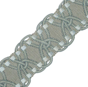 Samuel & Sons Border Tape Trim - 2,5" Kensington Treccia / Vetro Mare (03) 3 iarde - Foto 1 di 1