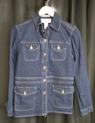 Jones Wear Sport Women's Denim Jacket Dark Wash Stretch SIZE Small - Image 1 of 4