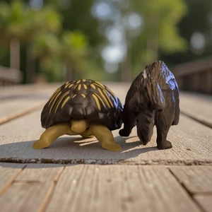 (2) 2023 Kinder Joy North American Animals Ameisenbär & Schildkröte Figuren B23 - Bild 1 von 8