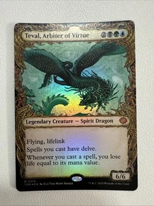 Teval, Arbiter of Virtue Showcase (NM Foil) TDM-0319 Mythic MTG - Picture 1 of 2