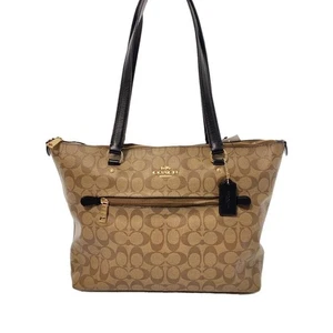 Borsa Coach F79609 marrone PVC stampa all-over design borsetta articolo da viaggio - Foto 1 di 12