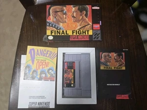 CIB FINAL FIGHT SUPER NINTENDO SNES VIDEO GAME W/ PROTECTOR CASE - Picture 1 of 6