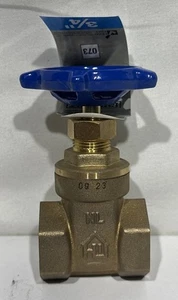Everbilt Compact-Pattern Threaded Gate Valve Brass 200psi 3/4" x 3/4" - Picture 1 of 7