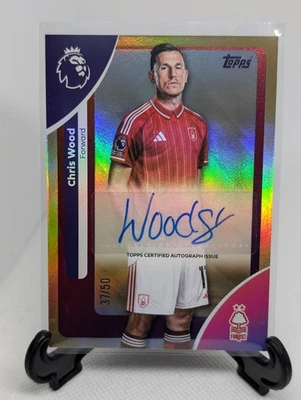 2025-26 Topps Premier League EPL - Chris Wood #AC-CW GOLD AUTO /50 Nottingham - Image 1 of 2