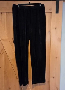 ¡Nuevo! PANTALONES CATHERINES Mujer TALLA 0X 14/16W Terciopelo Negro 32x29.5" - Imagen 1 de 13
