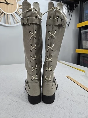 Wanted Lady Luck Women's Riding Boots Color Ice Sz 6.5 Steampunk - Image 1 of 4