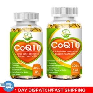 COQ 10 Coenzima Q-10 300mg Apoyo a la Salud del Corazón, Aumentar Energía y Resistencia 60/120 - Imagen 1 de 13