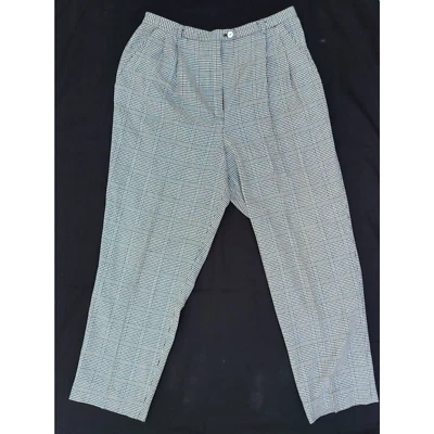 Pantalones de vestir Marisa Christina negro blanco pata de gallo pantalones para mujer talla 12 EE. UU. Foto 1 de 4