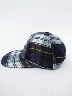 Vintage Anos 90 Estampa Xadrez Azul e Branco Snapback NOS Hip Hop Hipster Indie - Imagem 1 de 4