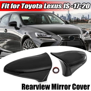 Gloss Black M Horn Style Side View Mirror Cap FOR 2014-2020 LEXUS IS ES RC F CT - Imagen 1 de 11